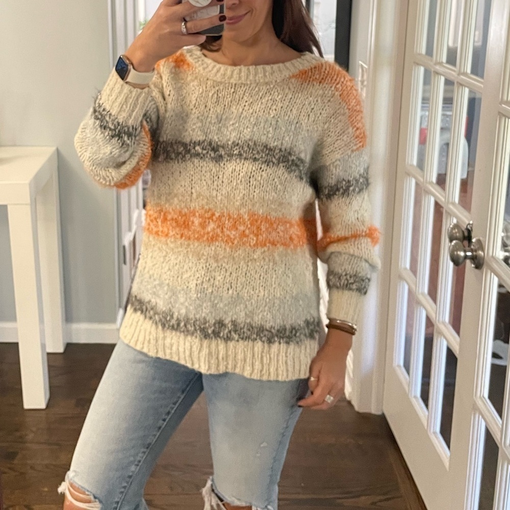Anthropologie Meadow Rue Kennedy Eyelash Striped Sweater